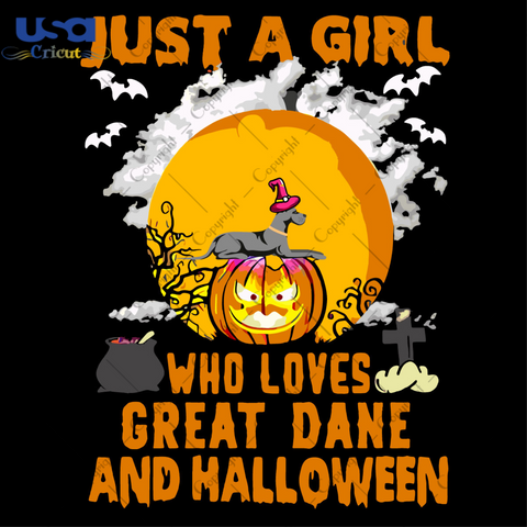 Halloween Gift For Great Dane Lovers Diy Crafts Svg Files For Cricut, Silhouette Sublimation Files - USA Cricut