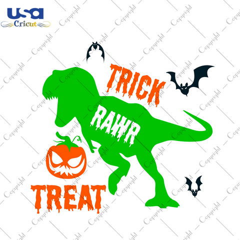 Halloween 2021, Halloween Tyrannosaurus Diy Crafts Svg Files For Cricut, Silhouette Sublimation Files - USA Cricut