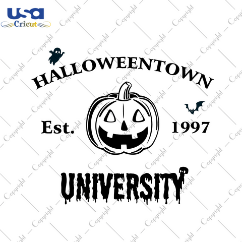 Halloween Decor, Halloweentown University Diy Crafts Svg Files For Cricut, Silhouette Sublimation Files - USA Cricut