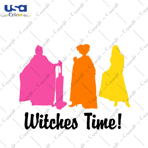 Halloween Gift For Shirt Making, Witches Time Diy Crafts Svg Files For Cricut, Silhouette Sublimation Files