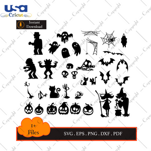 Best Halloween Gift Idea Bundle Diy Crafts Svg Files For Cricut, Silhouette Sublimation Files - USA Cricut