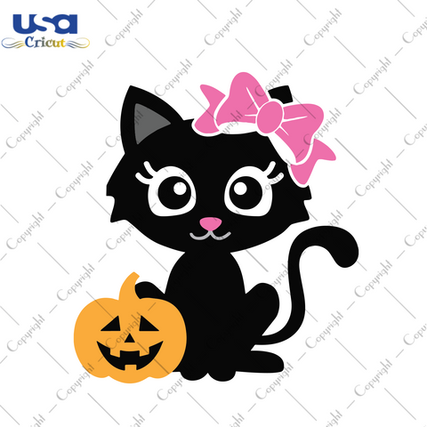 Halloween Black Cat, Halloween Svg, Black Cat Svg, Black Cat Shirt, Cute Black Cat Svg, Cat Svg, Cat With Pumpkin, Halloween Shirt, Scary Halloween, Halloween Party, Funny Halloween Shirt, Gi