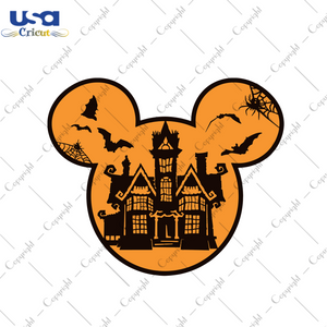 Halloween Mickey head svg, Mickey head vector, Halloween Shirt, Scary Halloween, Halloween town Svg, Funny Halloween Gift, Halloween Party, Halloween Pumpkin Shirt, Mickey svg - USA Cricut