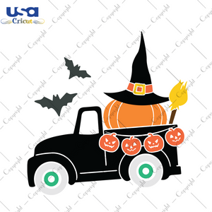 Halloween Pumpkin Truck, Halloween Pumpkin, Halloween Party, Scary Halloween Svg, Halloween Gift, Pumpkin Svg, Pumpkin Gift, Halloween Svg, Halloween Bat Svg, Truck Svg, Halloween Truck, Gift