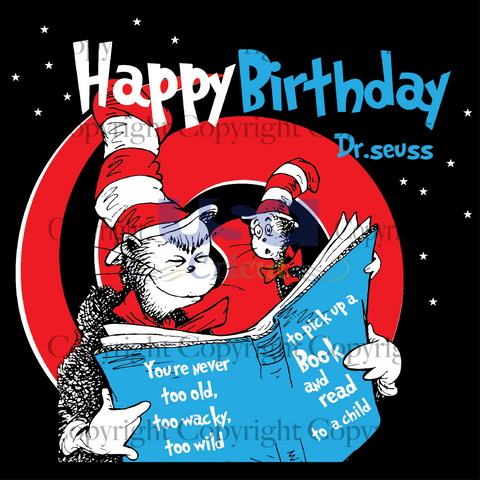 Happy Birthday Dr. Seuss, Dr. Seuss Svg, Happy Birthday Svg, SVG files for cricut instant download file - USA Cricut