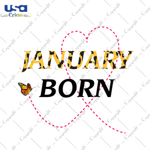 Happy Birthday, January Born Leopard Font Diy Crafts Svg Files For Cricut, Silhouette Sublimation Files - USA Cricut