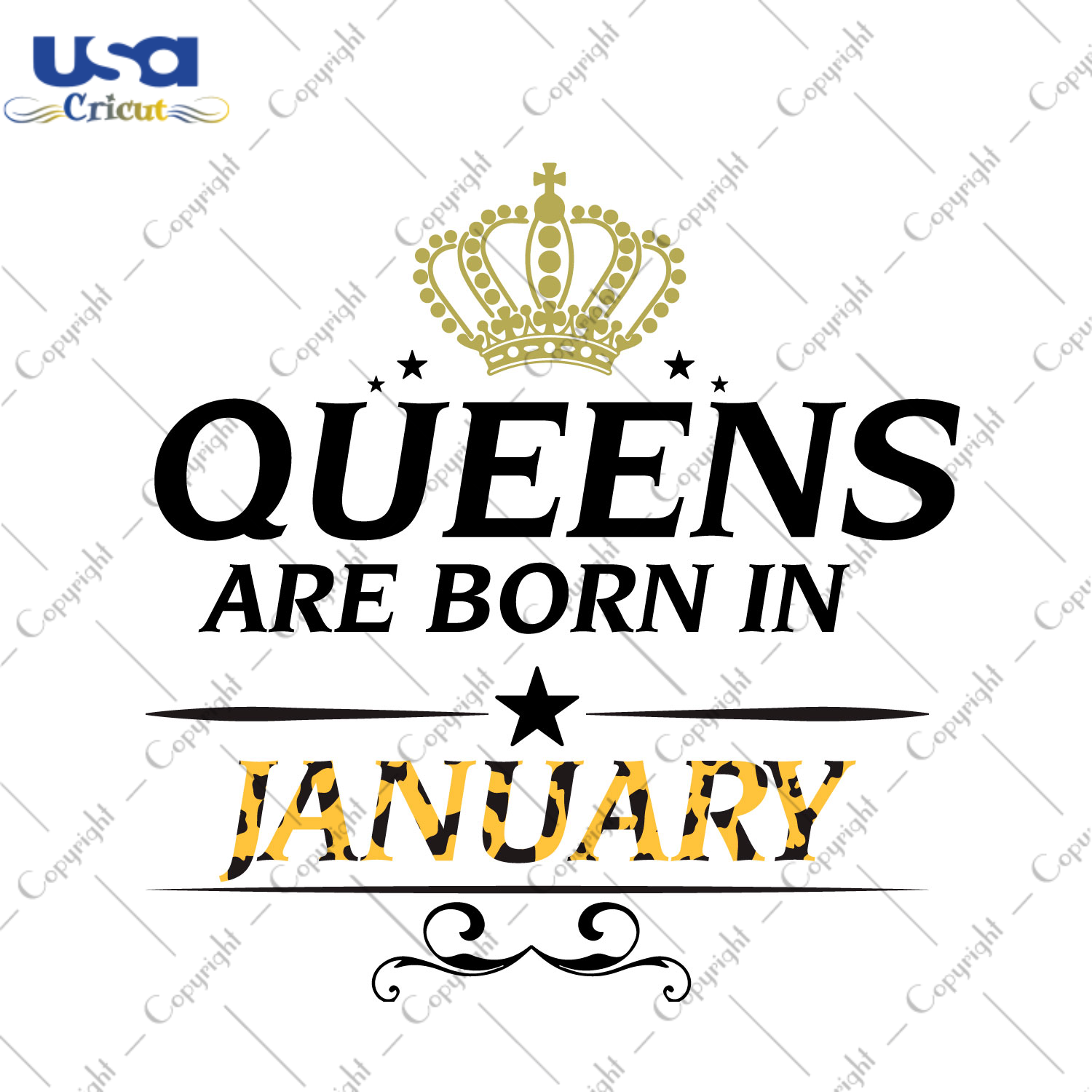 Happy Birthday, Leopard Queens Are Born In January Diy Crafts Svg Files For Cricut, Silhouette Sublimation Files - USA Cricut