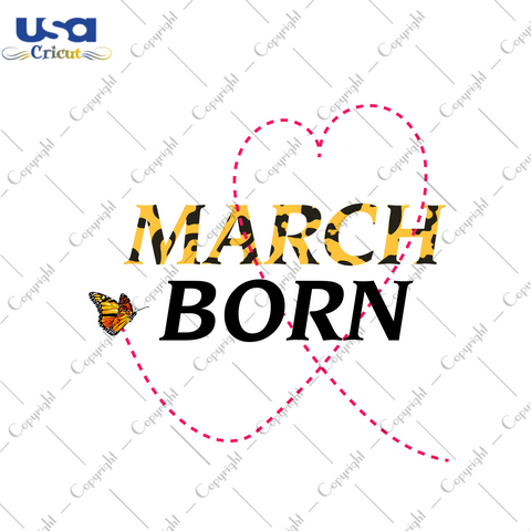 Happy Birthday Party, March Born Leopard Font Diy Crafts Svg Files For Cricut, Silhouette Sublimation Files - USA Cricut