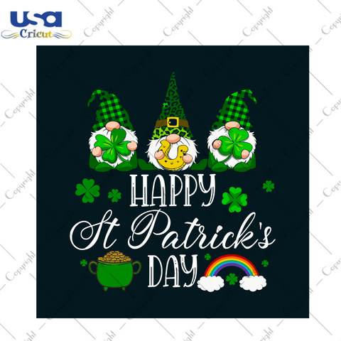 Happy St Patricks Day Green Gnomies Svg, St Patricks Day Svg, Gnomies Svg, Gnomies Lovers, St Patricks Day Gift, Happy Patricks Day, Four Leaf Clover, Three Leaf Clover, Lucky Leaves Svg, Dri