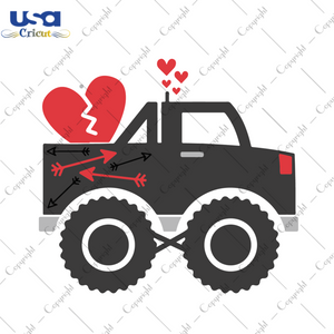 Heartbreaker Truck Svg, Valentine Svg, Monster Truck, Boys Valentines, Valentine Truck, Valentines For Boy, Heartbreaker Svg, Boys Valentines Shirt, Heartbreaker Valentine, Heart Monster Truck Svg, Valentine Gift Ideas, Truck Lover