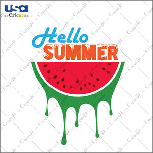 Hello Summer, Trending Svg, Summer Tropical Svg, Summer Tropical Beach, SVG files for cricut Instant Download Version - USA Cricut