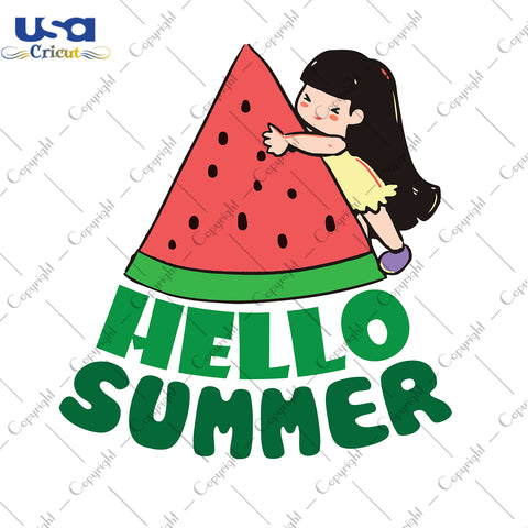 Hello Summer Svg, Trending Svg, Watermelon Svg, Diy Crafts SVG Files For Cricut, Silhouette Sublimation Files Shirt Design Ideas  Instant Download - USA Cricut