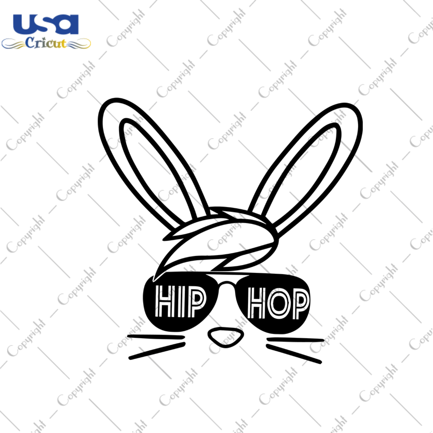 Hip Hop Cool Bunny Svg, Easter Svg, Easter Day Gift, He Is Risen Christian Quotes Diy Crafts Svg Files For Cricut, Silhouette Sublimation Files