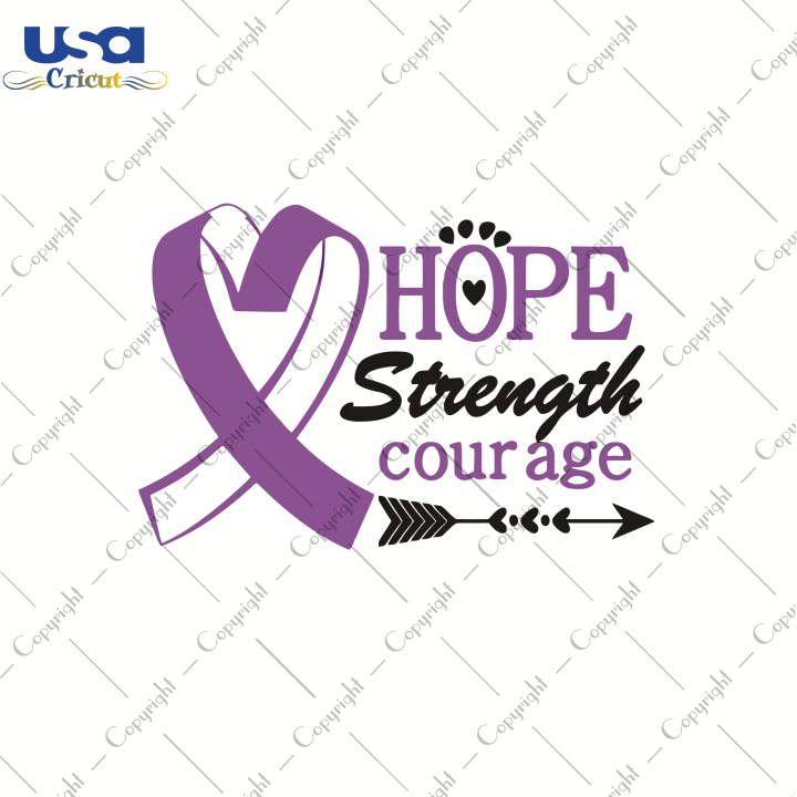 Hope Strength Svg, World Cancer Day Svg, Colon Cancer SVG, Cancer Awareness SVG, Breast Cancer SVG, Pink Ribbon, SVG files for cricut Instant Download Version - USA Cricut