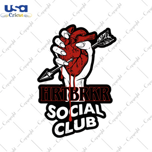 Hrtbrkr Social Club Svg, Trending Svg, Social Club Svg, Heart Svg, Holding Heart Svg, Blood Svg, Heart Vector, Heart Design, Hand Svg, Diy Crafts, Silhouette Cut File, Svg Cricut, Svg Designs