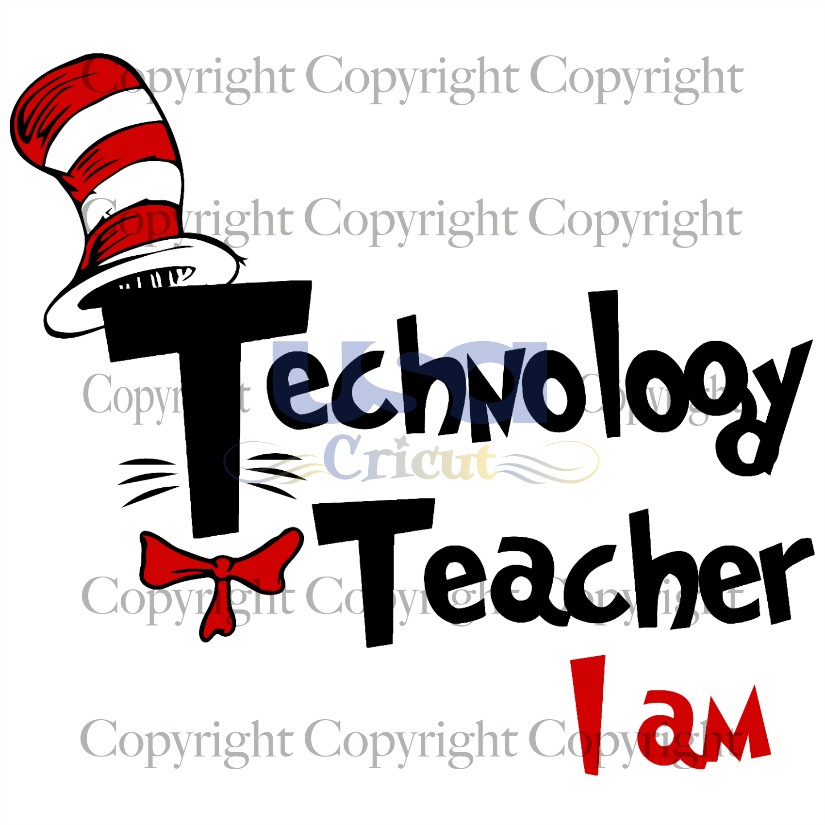 I Am Teacher Technology, Dr. Seuss Svg, Reading Festival, Printable Cricut & Silhouette Sublimation files Instant Download - USA Cricut