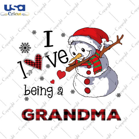 I Love Being A Grandma Svg, Christmas Svg, Snowman Svg, Dabbing Snowman, Christmas Gift, Merry Christmas, Xmas Svg, Grandma Svg, Gifts For Grandma, Grandmother, Granny Svg, Grannie Svg - USA 