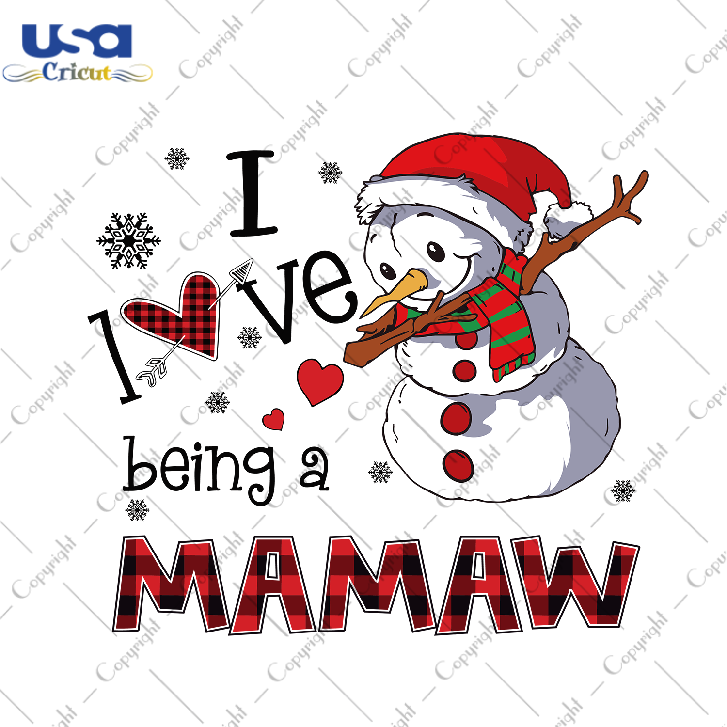 I Love Being A Mamaw Svg, Christmas Svg, Xmas Svg, Merry Christmas, Christmas Gift, Snowman Svg, Being A Mamaw, Mawmaw Svg, Gift For Grandma, Grandma Svg, Mamaw Svg, Granny Svg - USA Cricut