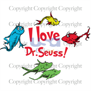 I Love Dr. Seuss, Dr. Seuss Svg, Reading Festival, Printable Cricut & Silhouette Sublimation files Instant Download - USA Cricut