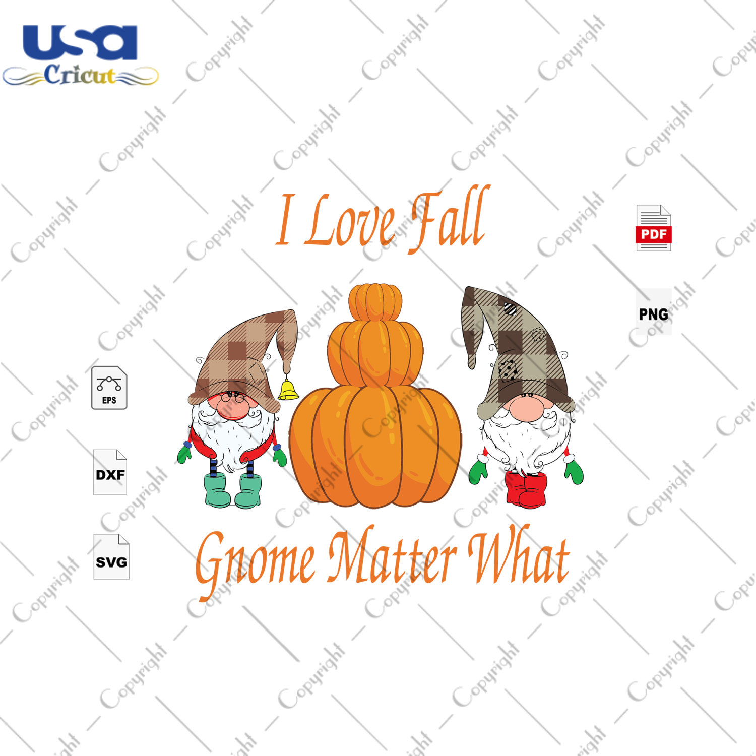 I Love Fall Gnome Matter What, Halloween Svg, Thanksgiving, Christmas SVG, Gnome, Buffalo Gnome, Autumn, Boy Gnome, Christmas Gnome, Halloween Gift, Halloween Party, Scandinavian Gnome - USA 