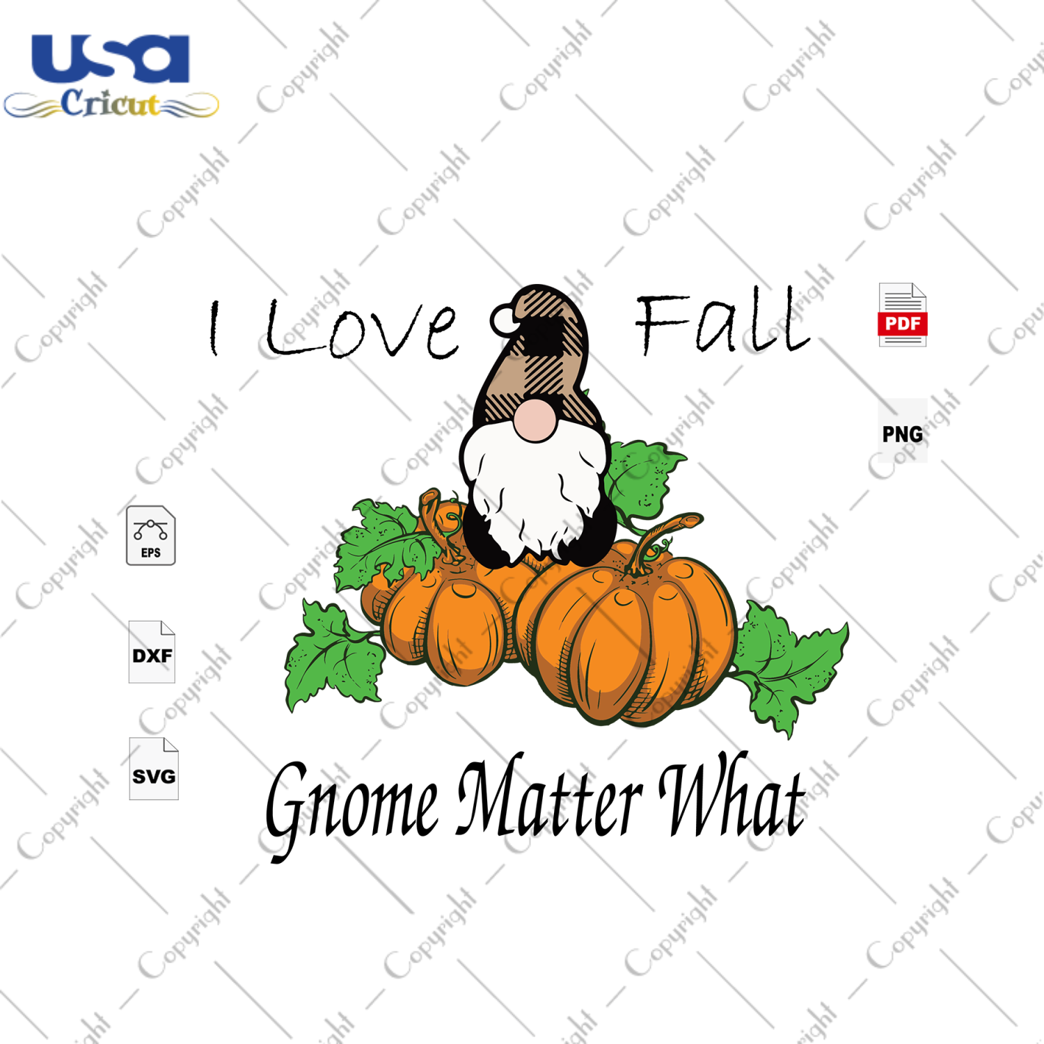 I Love Fall Gnome Matter What, Halloween Svg, Thanksgiving, Christmas SVG, Gnome, Buffalo Gnome, Autumn, Boy Gnome, Halloween Gnome, Halloween Gift, Halloween Party, Scandinavian Gnome - USA 