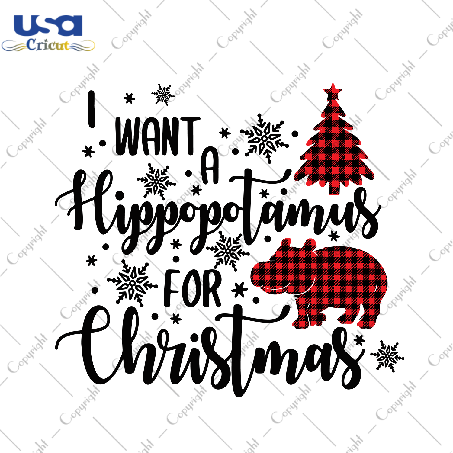 I Want A Hippopotamus For Christmas Svg, Christmas Svg, Xmas Svg, Christmas Gift, Merry Christmas, Hippo Svg, Christmas Hippo, Plaid Hippo, Hippopotamus, Cute Hippo, Christmas Hippopotamus - 