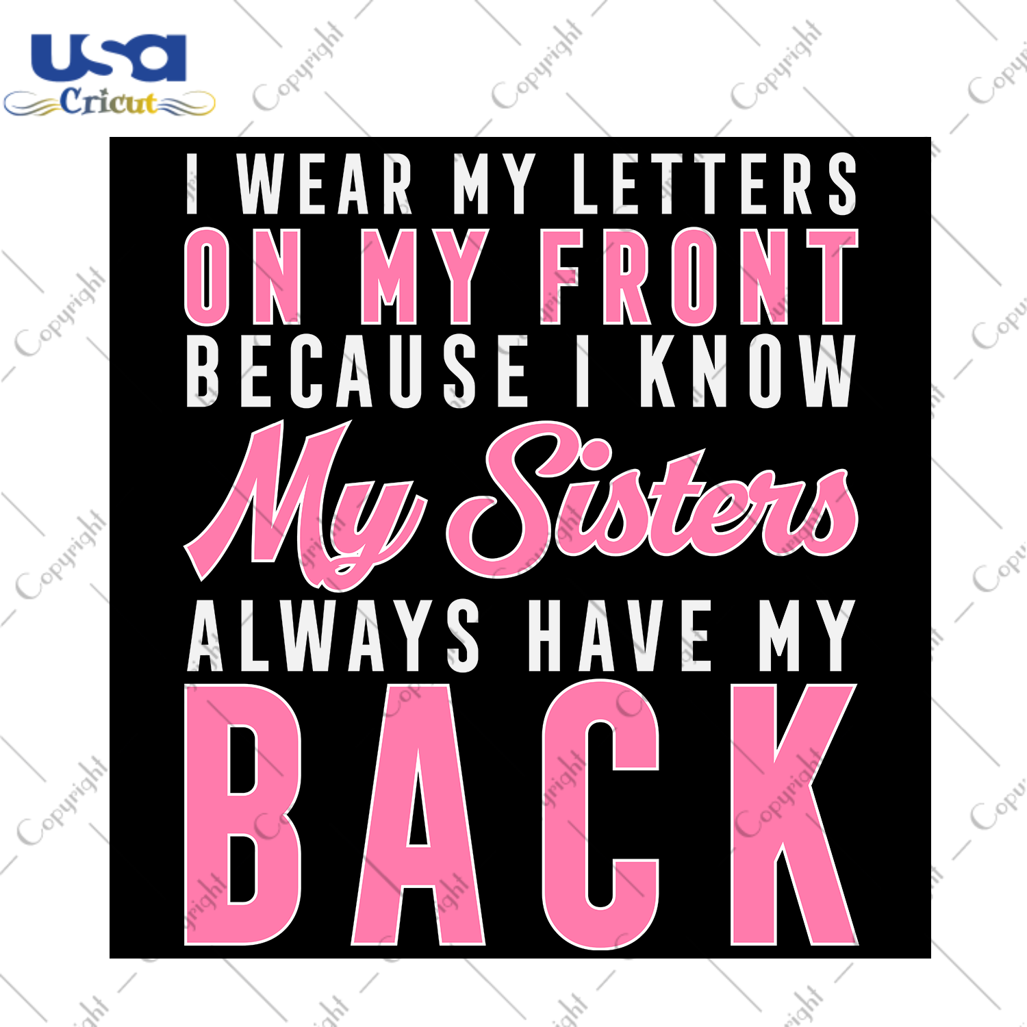 Sorority Gifts Diy Crafts Svg Files For Cricut, Silhouette Sublimation Files - USA Cricut