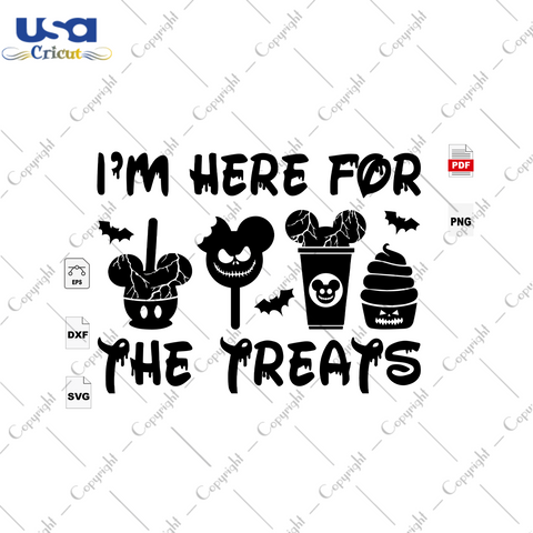 I’m Here For The Treats, Mickey Svg, Disney Halloween, Halloweentown Svg, Halloween Party, Halloween Pumpkin Shirt, Halloween Svg, Halloween Gift, Halloween Costume - USA Cricut