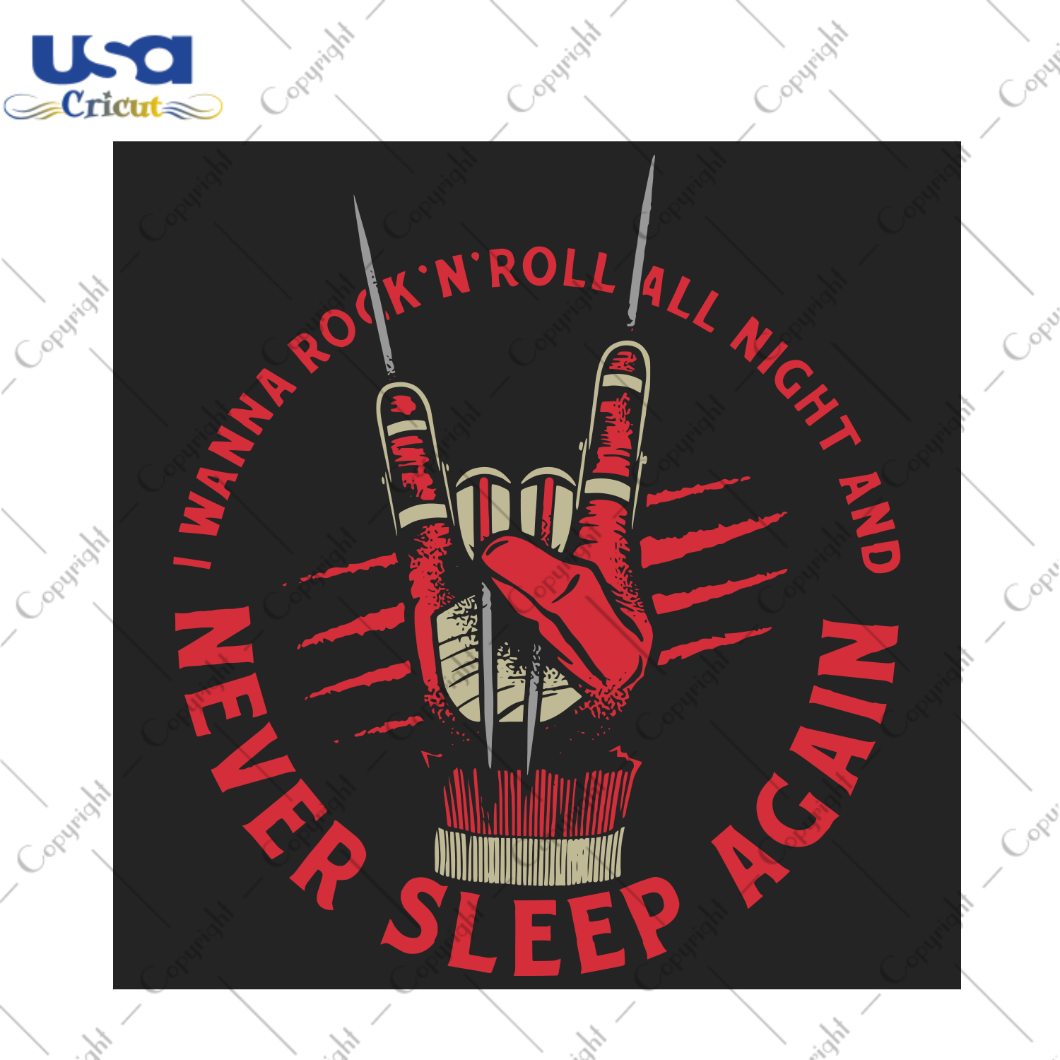 I wanna rock'n'roll all night and again sleep never Trending Gift Diy Crafts Svg Files For Cricut, Silhouette Sublimation Files