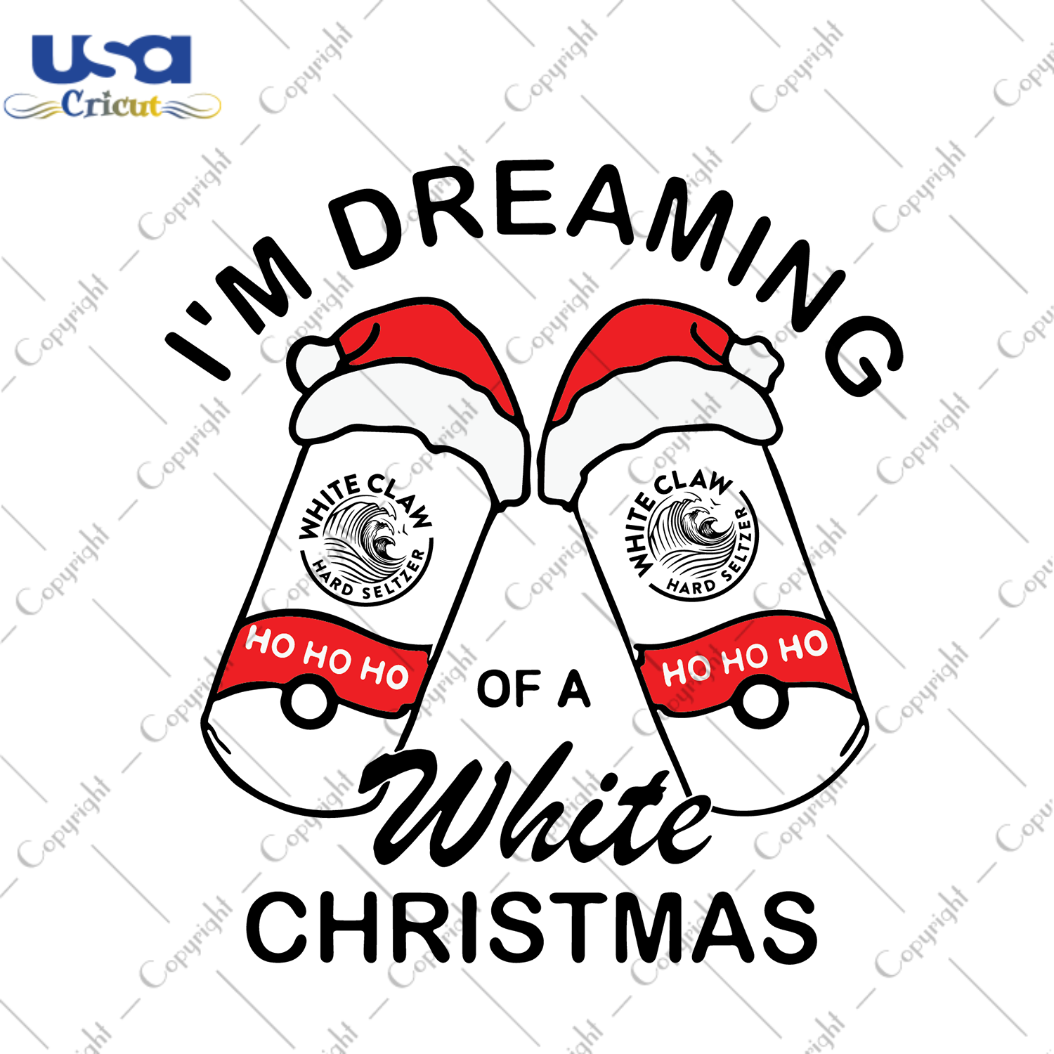 Im Dreaming Of A White Christmas Svg, Christmas Svg, Xmas Svg, Merry Christmas, Christmas Gift, Christmas Drinks, Drinking Claws, White Claws Svg, Claws Svg, White Christmas, Santa Claws - US