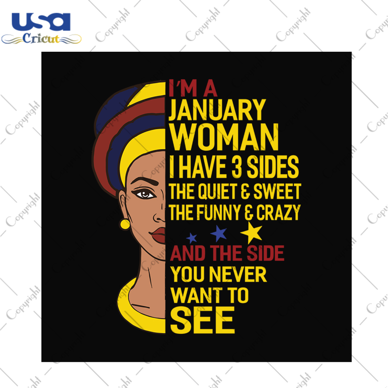 Im a january woman I have 3 sides svg, birthday svg, january svg, january birthday svg, january woman svg, january queen svg, black woman svg, january queen birthday, birthday party, birthday