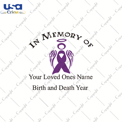 In Memory Of Ribbon Svg, World Cancer Day Svg, Colon Cancer SVG, Cancer Awareness SVG, Breast Cancer SVG, Pink Ribbon, SVG files for cricut Instant Download Version - USA Cricut