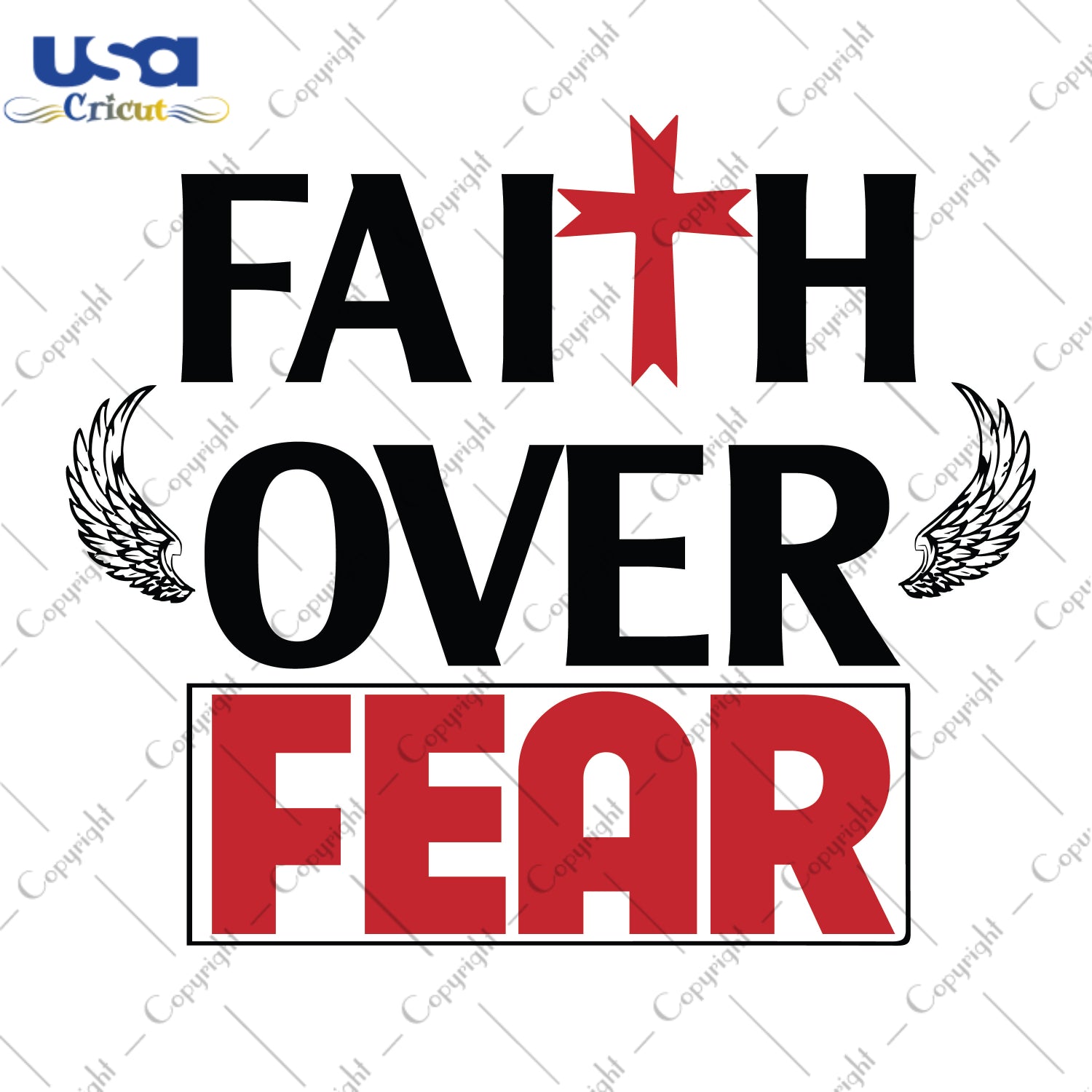 Faith Over Fear Christmas Gifts, Shirt For Christmas Svg File Diy Crafts Svg Files For Cricut, Silhouette Sublimation Files - USA Cricut