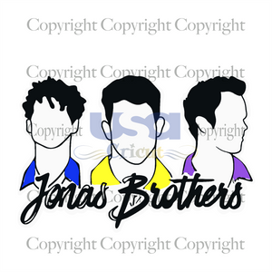 Jonas Brothers, Trending Svg, Brothers Svg, Printable Cricut & Silhouette Sublimation files Instant Download - USA Cricut