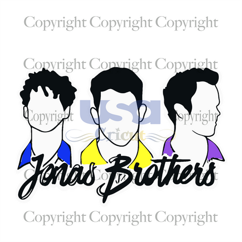 Jonas Brothers, Trending Svg, Brothers Svg, Printable Cricut & Silhouette Sublimation files Instant Download - USA Cricut