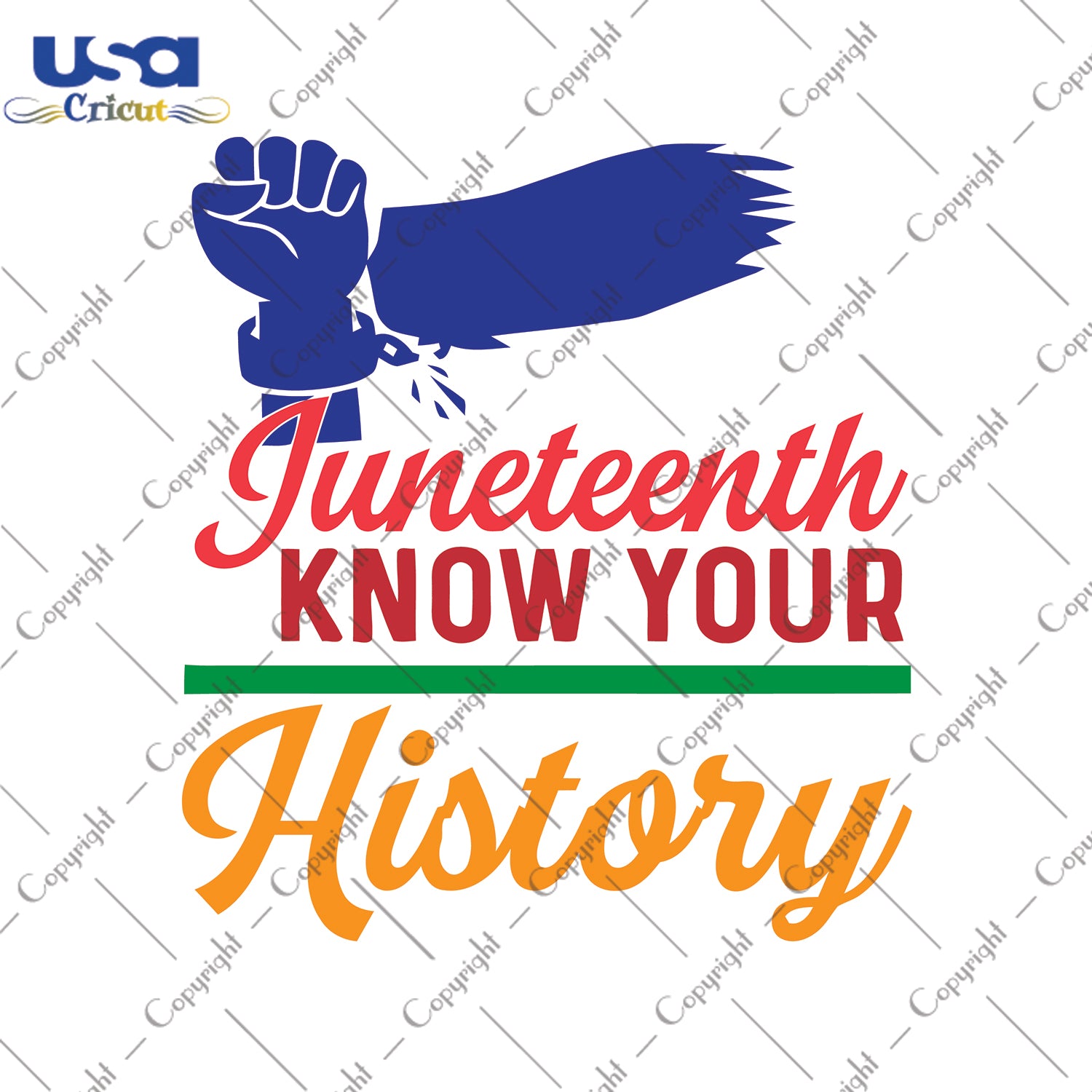 Juneteenth Know Your History, Independence Day, Juneteenth SVG files for cricut Instant Download Version - USA Cricut