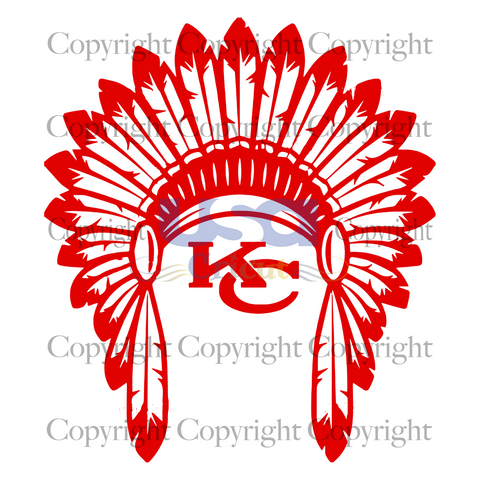 Kansas City Chiefs Headdress, Sport Svg, Kansas City Svg, Kansas City Chiefs Svg, NFL Football Lover,SVG files for cricut Instant Download Version - USA Cricut