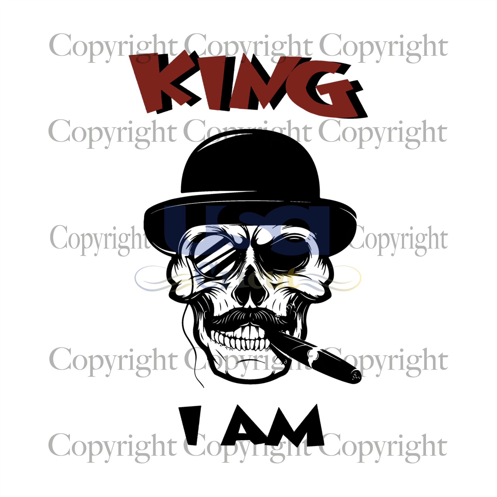 King I Am Svg, Trending Svg, Skull Svg, Skull With Cigar, Diy Crafts SVG Files For Cricut Instant Download File - USA Cricut