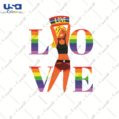 LGBT Girl Svg,  LGBT Svg, SVG files for cricut instant download file, Silhouette Sublimation files Instant Download - USA Cricut