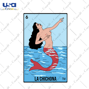 La Chichona Mermaid Card Trending Gift Diy Crafts Svg Files For Cricut, Silhouette Sublimation Files