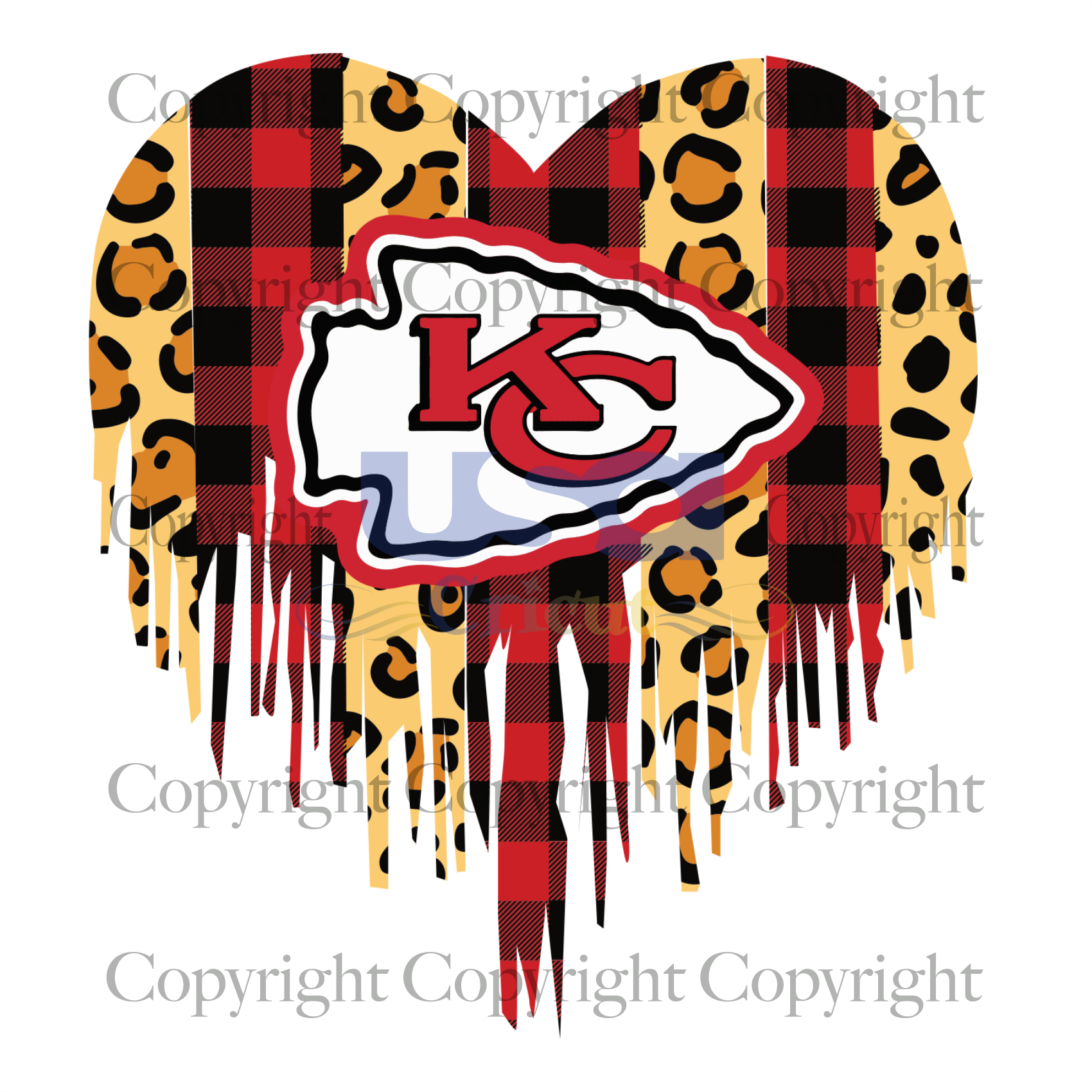 Leopard And Buffalo Plaid Heart Kansas City Chiefs, Sport Svg, NFL Football Lover, Diy Crafts SVG Files For Cricut, Silhouette Sublimation Files Shirt Design Ideas  Instant Download - USA Cri