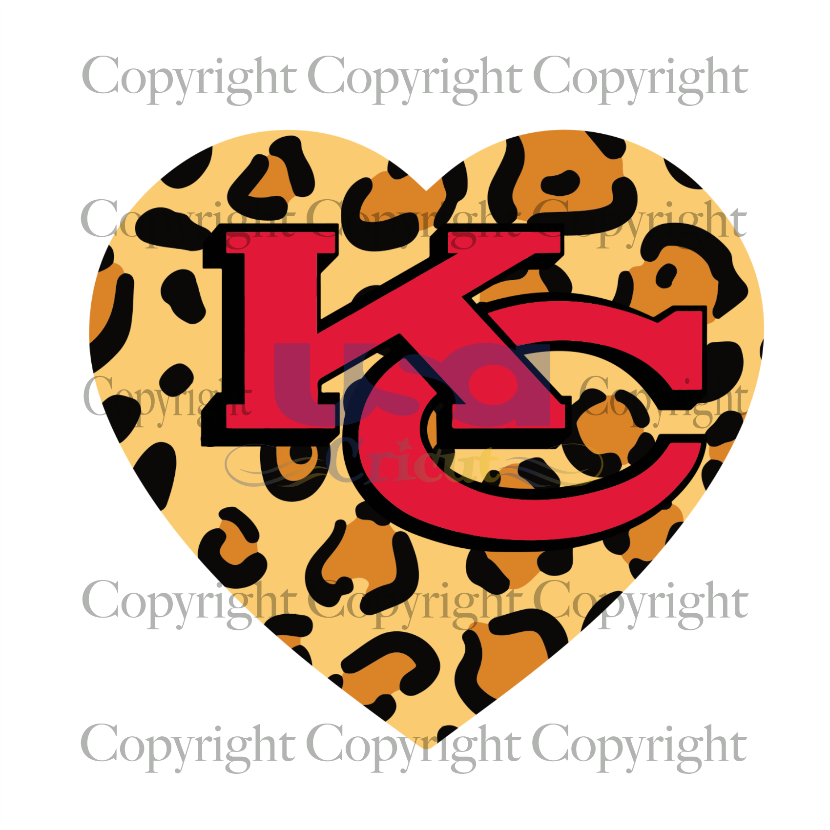 Leopard Heart Kansas City Chiefs, Sport Svg, Kansas City Chiefs Svg, NFL Football Lover, Diy Crafts SVG Files For Cricut, Silhouette Sublimation Files Shirt Design Ideas  Instant Download - U