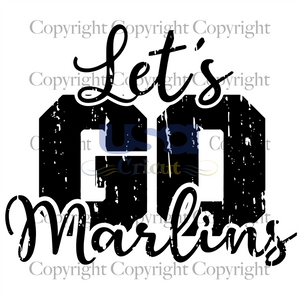 Lets Go Marlins, Sport Svg, Marlins Logo Design, Baseball Team, MLB Team Logo, Printable Cricut & Silhouette Sublimation files Instant Download - USA Cricut