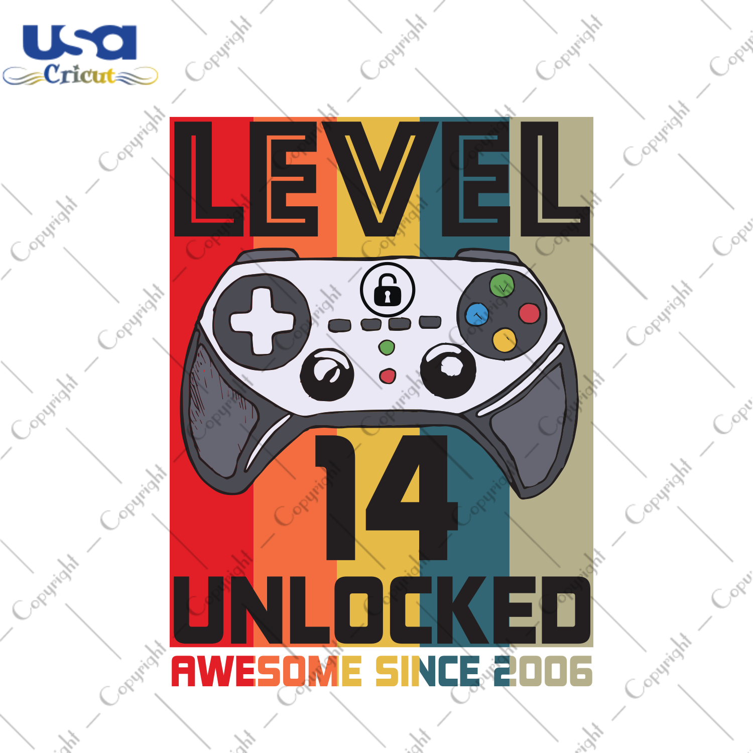 Level 14 Unlocked Awesome 2006 Boys 14th Birthday Video Game Trending Gift Diy Crafts Svg Files For Cricut, Silhouette Sublimation Files