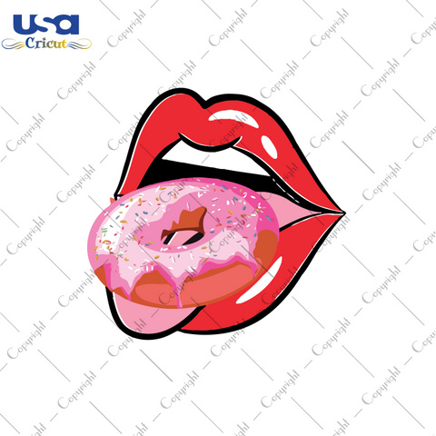 Lips Donut Svg, Trending Svg, Layered Donut Svg, Diy Crafts SVG Files For Cricut, Silhouette Sublimation Files Shirt Design Ideas  Instant Download - USA Cricut