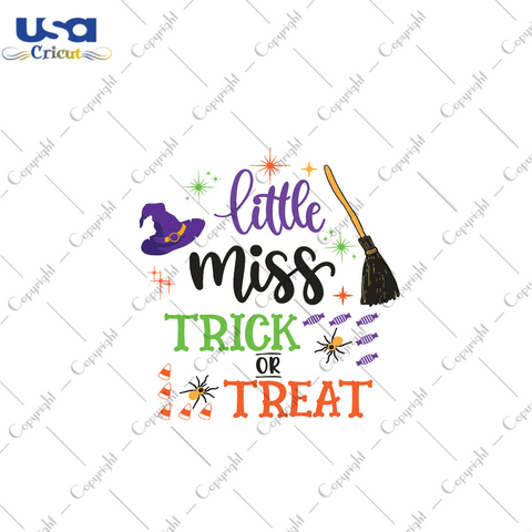 Little miss trick or treat svg, Halloween svg, halloween clipart, halloween vector, halloween gift, halloween shirts, ghost svg, ghost gift, halloween day, svg cricut, silhouette svg files, c