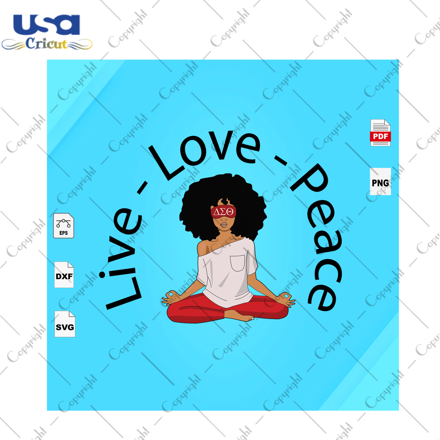 Live Love Peace Black Girl Gift Diy Crafts Svg Files For Cricut, Silhouette Sublimation Files