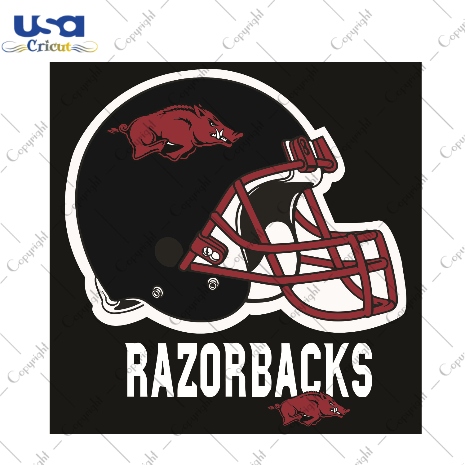 Logo Arkansas Razorbacks Helmet Sport Gift Diy Crafts Svg Files For Cricut, Silhouette Sublimation Files