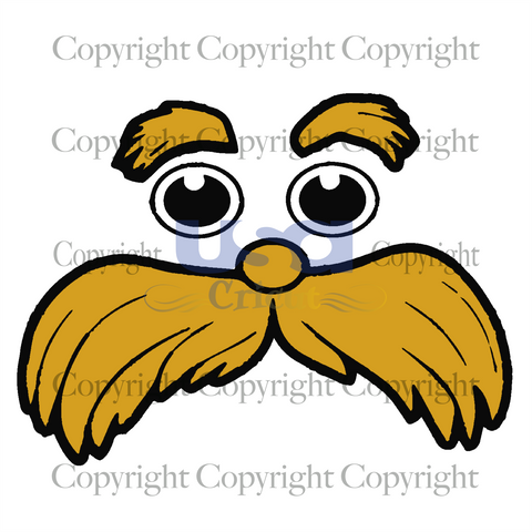 Lorax Face, Dr. Seuss Svg, Reading Festival, Lorax Svg, Printable Cricut & Silhouette Sublimation files Instant Download - USA Cricut