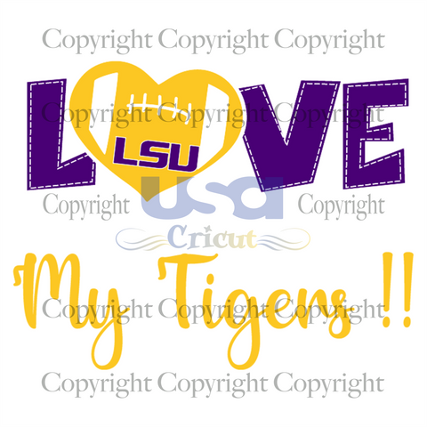 Love My Tigers Svg, Tigers Logo Design, Love Lsu, Diy Crafts SVG Files For Cricut Instant Download File - USA Cricut